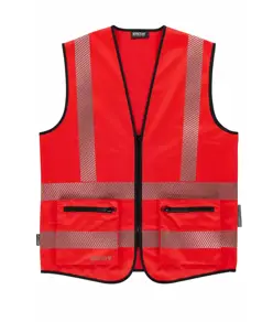 Gilet alta visibilita e bande rifrangenti discontinue Workteam