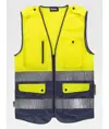 Gilet alta visibilita e bande rifrangenti segmentate Workteam