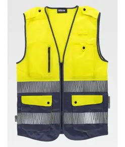 Gilet alta visibilita e bande rifrangenti segmentate Workteam