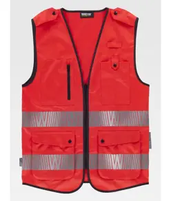 Gilet alta visibilita e bande rifrangenti segmentate Workteam