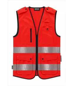 Gilet alta visibilita e bande rifrangenti segmentate Workteam