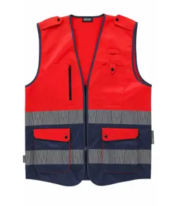 Gilet alta visibilita e bande rifrangenti segmentate Workteam