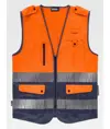 Gilet alta visibilita e bande rifrangenti segmentate Workteam