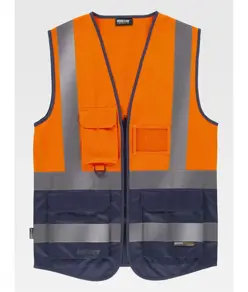 Gilet alta visibilita e bande rifrangenti Workteam