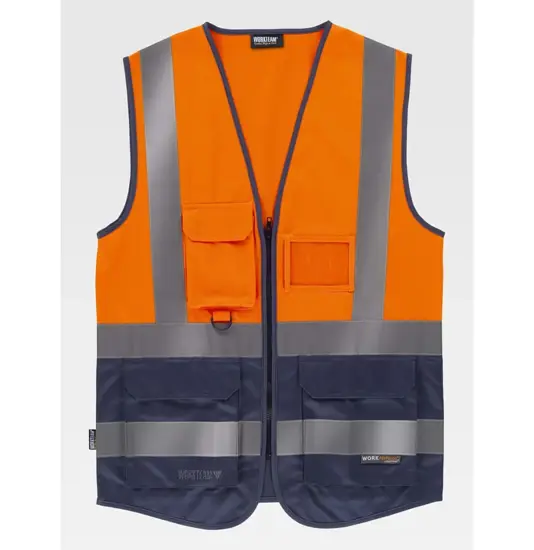 Gilet alta visibilita e bande rifrangenti Workteam