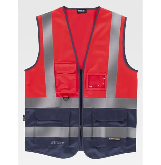 Gilet alta visibilita e bande rifrangenti Workteam