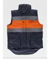 Gilet imbottito alta visibilita e bande rifrangenti Workteam
