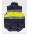 Gilet imbottito alta visibilita e bande rifrangenti Workteam