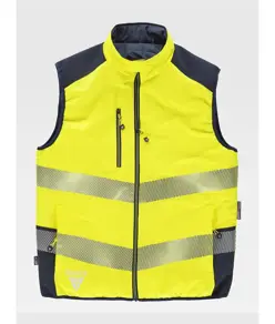 Gilet imbottito reversibile alta visibilita Workteam