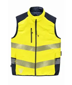 Gilet imbottito reversibile alta visibilita Workteam