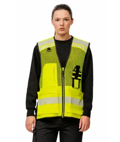 Gilet multitasche con rete Workteam