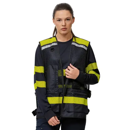 Gilet multitasche con rete Workteam