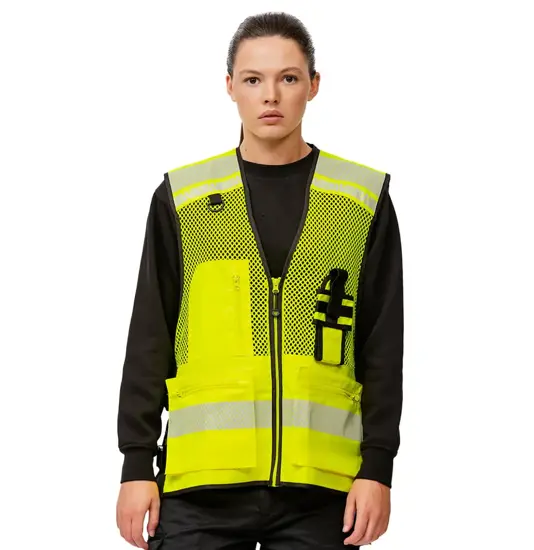 Gilet multitasche con rete Workteam
