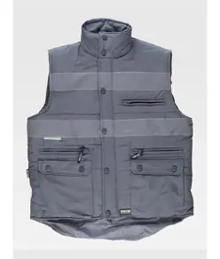 Gilet multitasche imbottito bande rifrangenti Workteam
