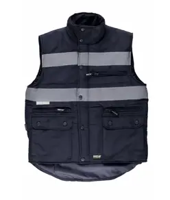 Gilet multitasche imbottito bande rifrangenti Workteam