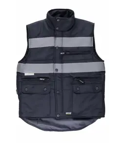 Gilet multitasche imbottito bande rifrangenti Workteam