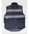 Gilet multitasche imbottito bande rifrangenti Workteam
