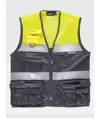 Gilet multitasche leggero alta visibilita e bande rifrangenti Workteam