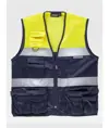 Gilet multitasche leggero alta visibilita e bande rifrangenti Workteam