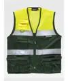 Gilet multitasche leggero alta visibilita e bande rifrangenti Workteam