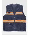 Gilet multitasche leggero bande rifrangenti fluorescenti Workteam