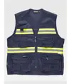 Gilet multitasche leggero bande rifrangenti fluorescenti Workteam