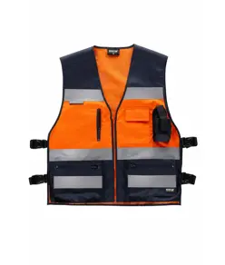 Gilet multitasche tessuto oxford Workteam
