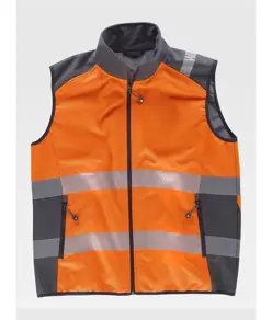 Gilet softshell bande rifrangenti discontinue Workteam