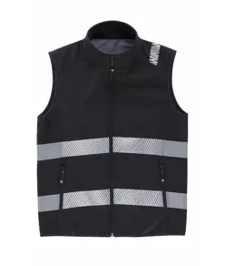 Gilet softshell bande rifrangenti discontinue Workteam