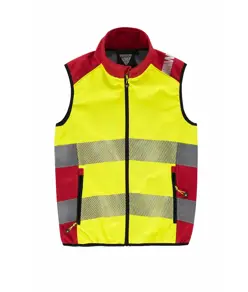 Gilet softshell bande rifrangenti discontinue Workteam