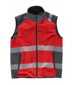 Gilet softshell bande rifrangenti discontinue Workteam