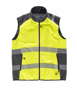 Gilet softshell bande rifrangenti discontinue Workteam