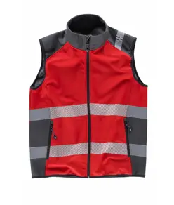 Gilet softshell bande rifrangenti discontinue Workteam