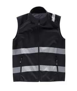 Gilet softshell bande rifrangenti discontinue Workteam