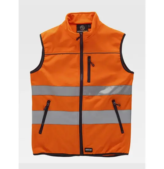 Gilet softshell tessuto ripstop alta visibilita classe 1 Workteam