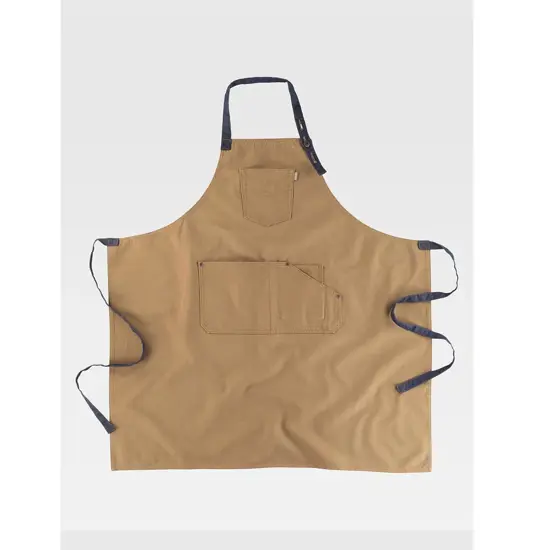 Grembiule con pettorina cotone canvas Workteam