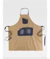 Grembiule con pettorina tessuto canvas e denim Workteam