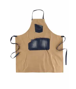 Grembiule con pettorina tessuto canvas e denim Workteam