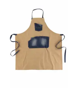 Grembiule con pettorina tessuto canvas e denim Workteam