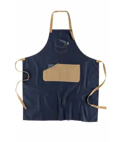 Grembiule con pettorina tessuto denim e canvas Workteam