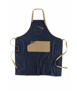 Grembiule con pettorina tessuto denim e canvas Workteam