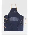 Grembiule con pettorina tessuto denim e canvas Workteam