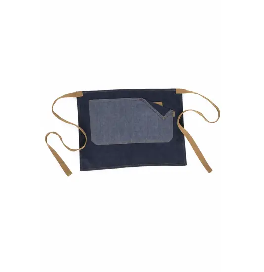 Grembiule senza pettorina corto tessuto denim e canvas Workteam