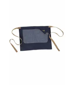 Grembiule senza pettorina corto tessuto denim e canvas Workteam