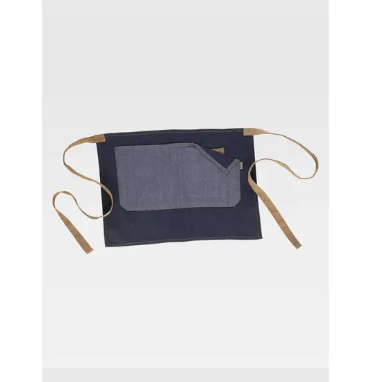 Grembiule senza pettorina corto tessuto denim e canvas Workteam