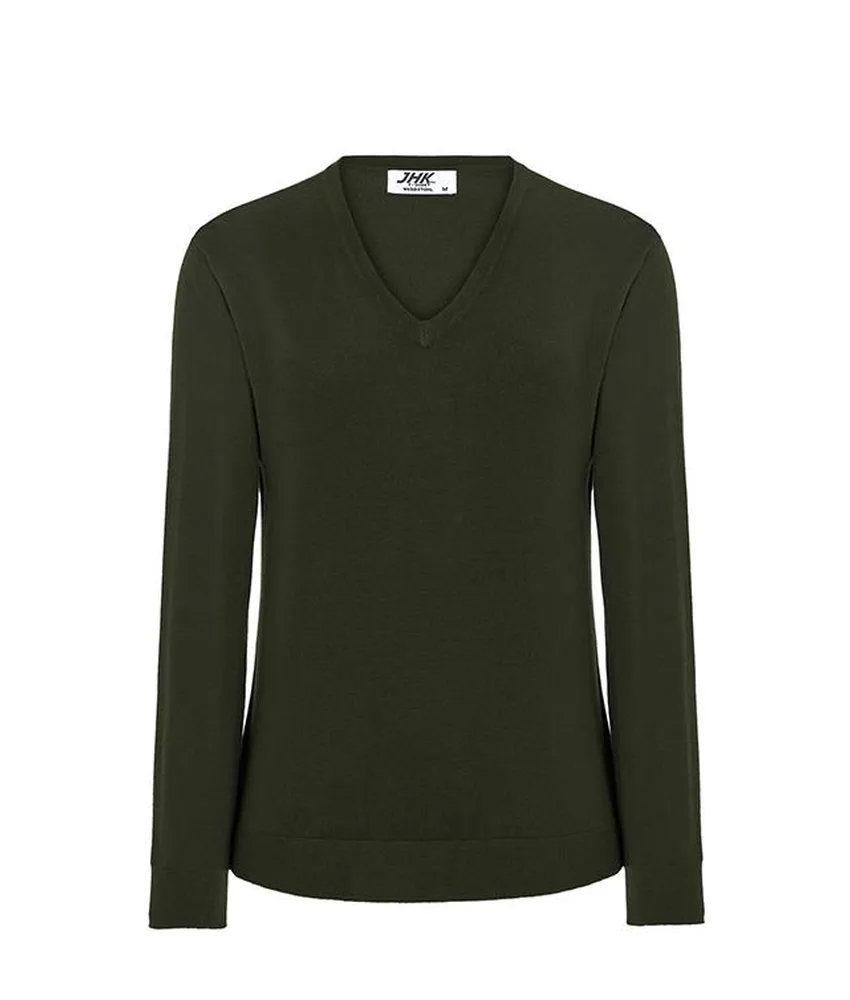 Maglione da donna con scollo a v JHK, con scollo a v