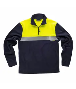 Micropile alta visibilita mezza zip Workteam