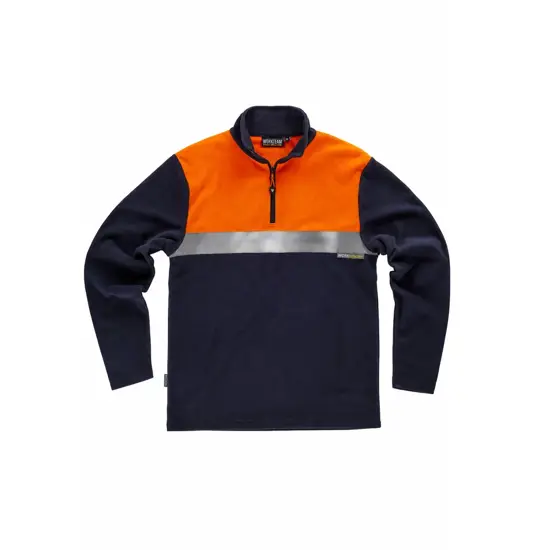 Micropile alta visibilita mezza zip Workteam