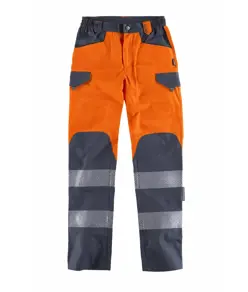 Pantalone alta visibilita e bande rifrangenti discontinue Workteam