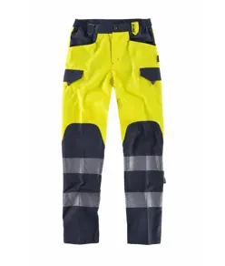 Pantalone alta visibilita e bande rifrangenti discontinue Workteam